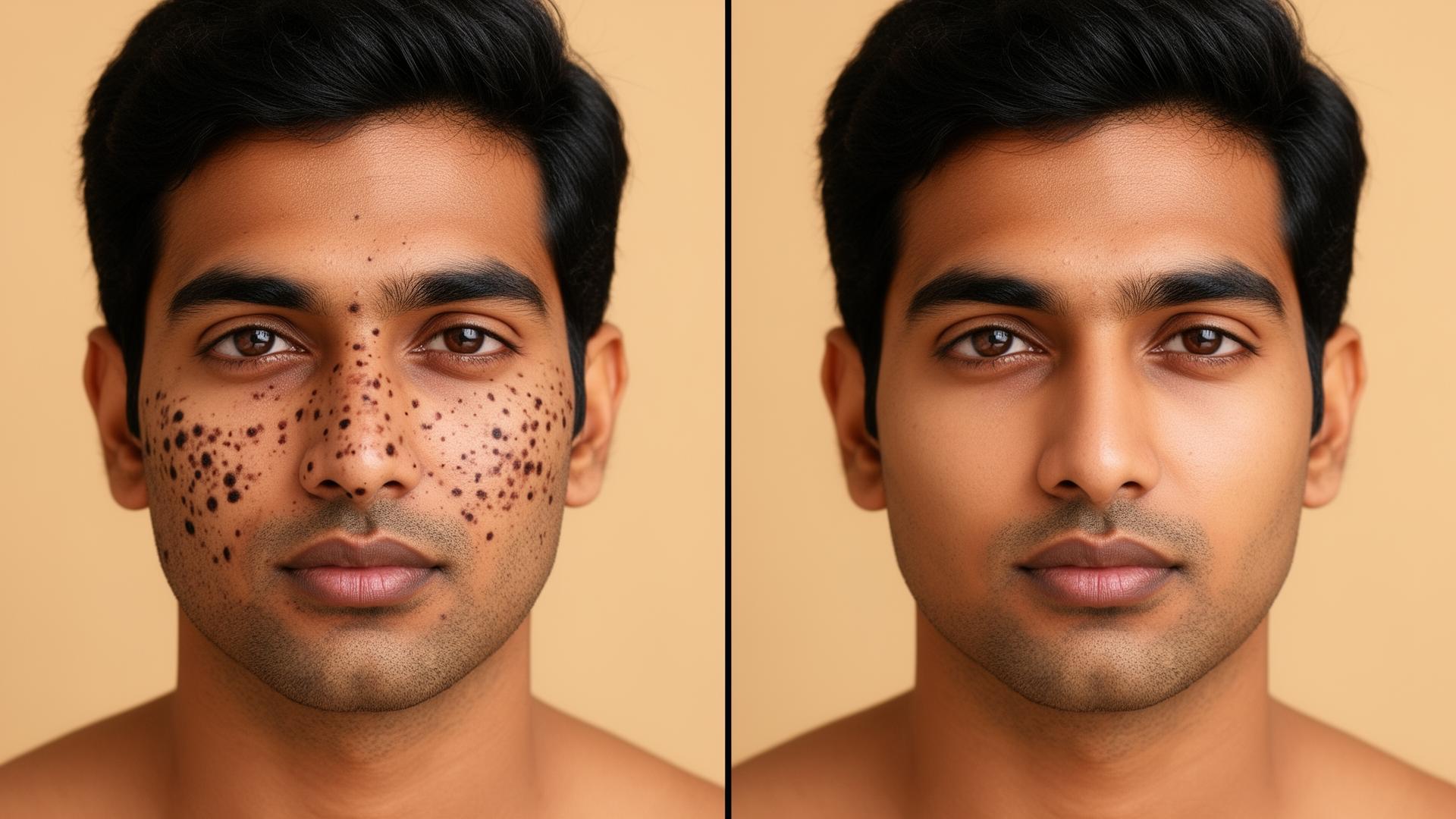 Arjun from Delhi — Dark Spots before and after 6 Weeks