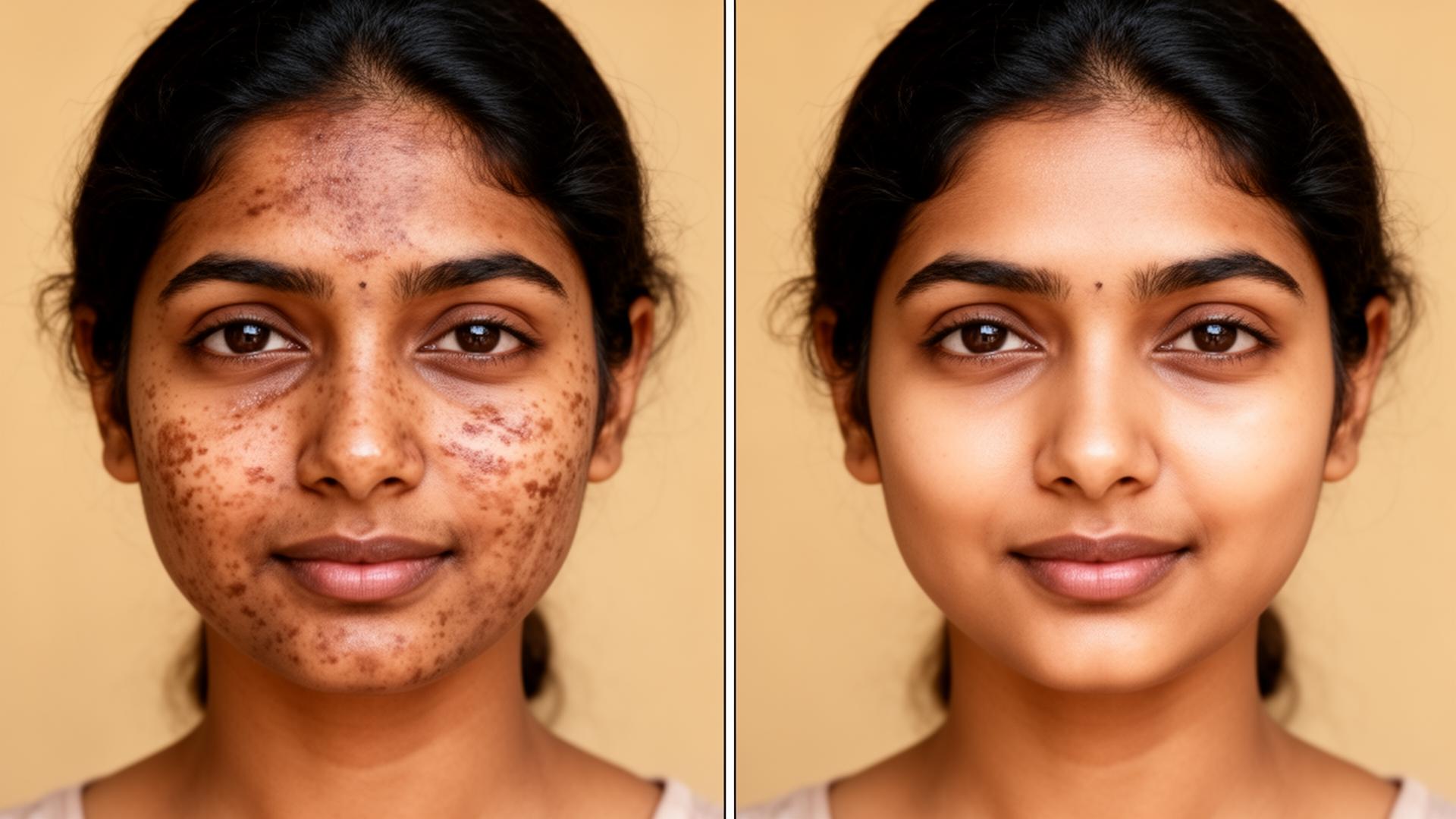 Kavya from Bangalore — Uneven Skin Tone before and after 10 Weeks
