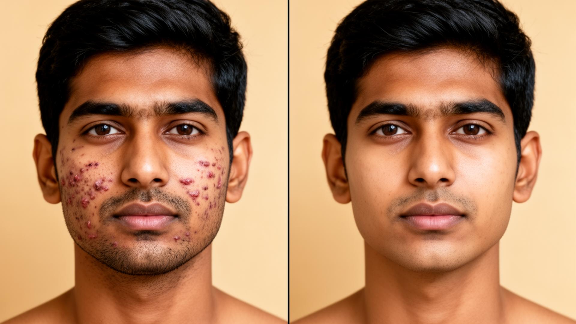 Rohan from Hyderabad — Post-Acne Marks before and after 8 Weeks