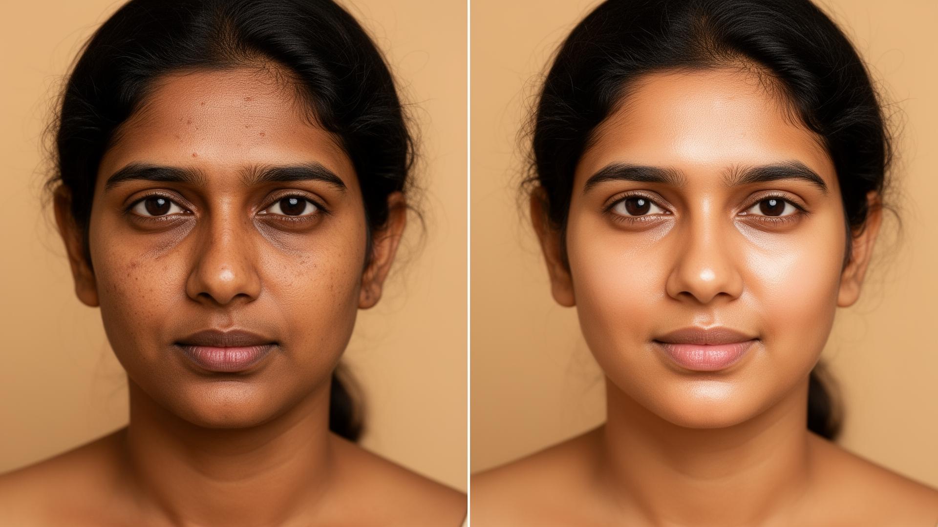 Ananya from Chennai — Dullness & Glow before and after 6 Weeks